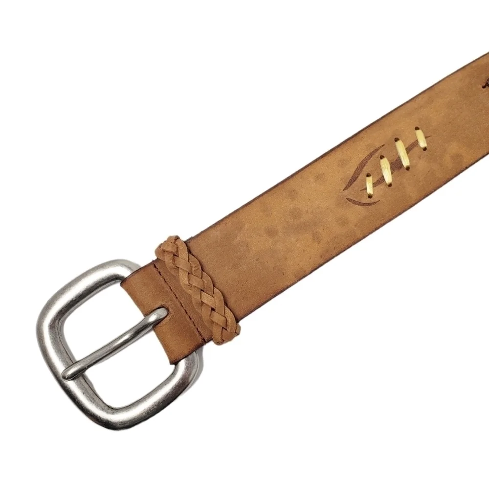 NINE WEST genuine leather beaded belt
